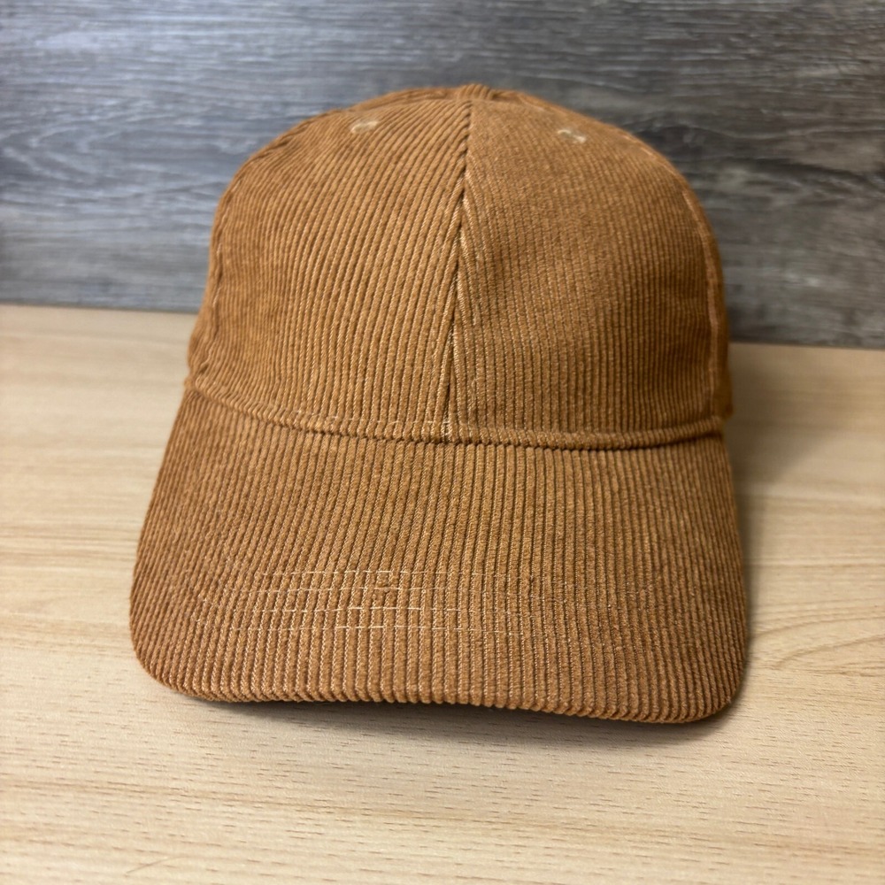 Old Navy Hat Strap Back Womens Brown Corduroy Baseball Cap Adjustable